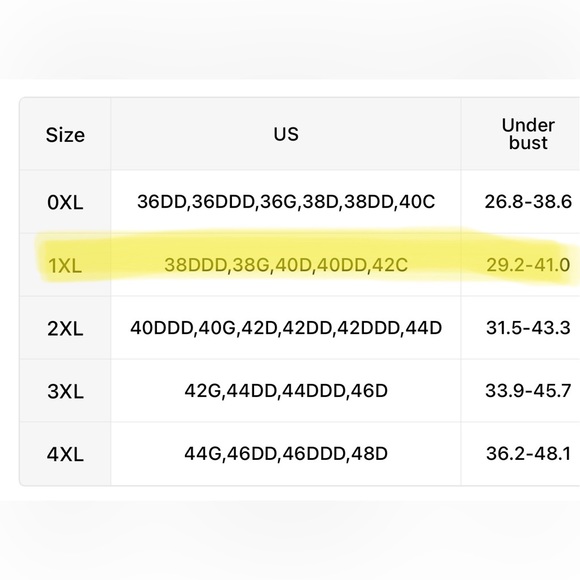 Plus Size Elegant Lace Bandeau Bra.  Size 1XL - Picture 4 of 4